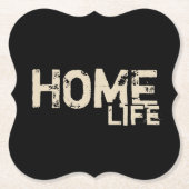 シック動揺してホームライフ |ラウンド紙コースター ペーパーコースター (正面)