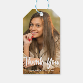 シック卒業写真モダンカスタム卒業会 ギフトタグ