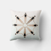 シック同期モダン泳ぐ人グリッド クッション (裏面)