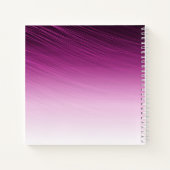 シック名前をカスタムするモノグラムパープルストリークグラデーションス ノートブック (裏面)