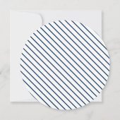 シック名門私立校風のネイビ航海のーリハーサルディナー 招待状 (裏面)