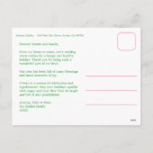 シック名門私立校風のプレイドクリスマスカスタム4 Photo Collage シーズンポストカード (裏面)