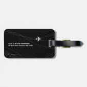 シック国際的ワールド金ゴールド旅行 ラゲッジタグ (裏面横)