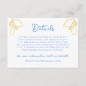 シック地中海のレモンブルーイタリアンタ結婚イル エンクロージャーカード (正面)