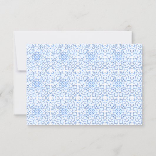 シック地中海のレモンブルーイタリアンタ結婚イル 出欠カード (裏面)