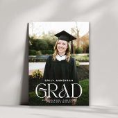シック型グラッド写真卒業発表 招待状