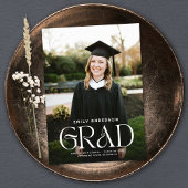 シック型グラッド写真卒業発表 招待状