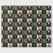 シック大学院フォトカスタム金ゴールドブラック卒業 ラッピングペーパー (フラット)