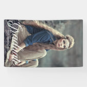 シック大学院フォトホワイトタイポグラフィオーバーレイパーティー 横断幕 (横)