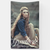 シック大学院フォトホワイトタイポグラフィオーバーレイパーティー 横断幕 (縦)