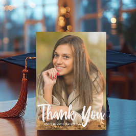 シック大学院フォトモダンカスタム卒業 サンキューカード