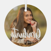 シック大学院フォトモダンカスタム2023卒業 ガラスオーナメント (裏面)