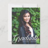 シック大学院ホワイトタイポグラフィオーバーレイ2025写真 案内状 (正面)