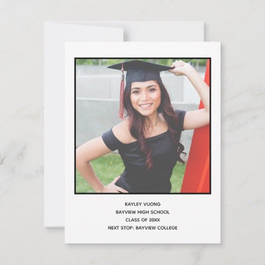 シック大学院ホワイトタイポグラフィオーバーレイ2025写真 案内状 (裏面)