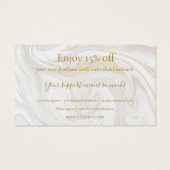 シック大理石ありがとうショッピング割引カード (裏面)