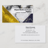 シック大理石金ゴールド白黒花崗岩サプライヤ 名刺 (正面/裏面)