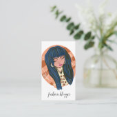 シック女性美しいファッショニスタブロガープランナー 名刺 (スタンド正面)