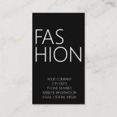 シック女性美しいファッショニスタブロガープランナー 名刺 (裏面)