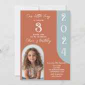 シック子供の誕生日パーティー 招待状 (正面)