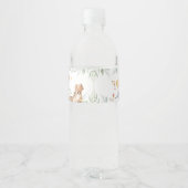 シック子供部屋ライムグリーナリーベビーシャワー誕生日 ペットボトルラベル (裏面)