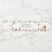 シック子供部屋ライムグリーナリーベビーシャワー誕生日 ペットボトルラベル (シングルラベル)