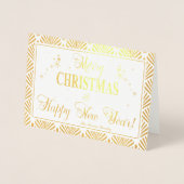 シック実在金ゴールドホリデーズシーズンウィズカスタム写真 箔カード (正面)