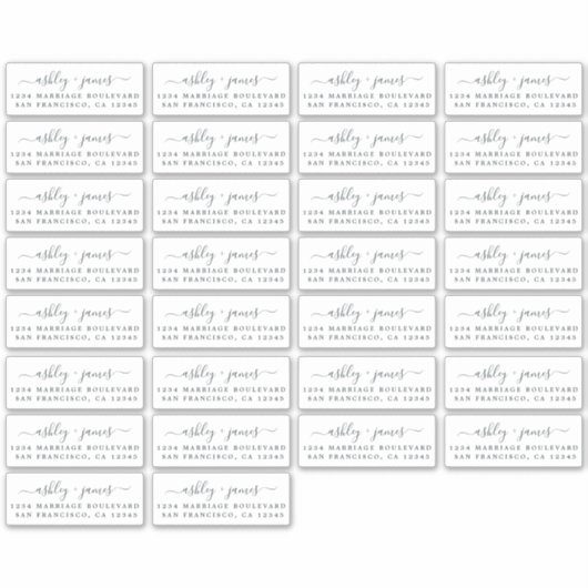 シック差出人住所ラベル3.42 x 1.45インチ30x シール (正面)
