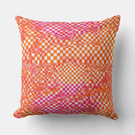 シック市松模様にな心地よい：デザインされた装飾用クッション"? クッション