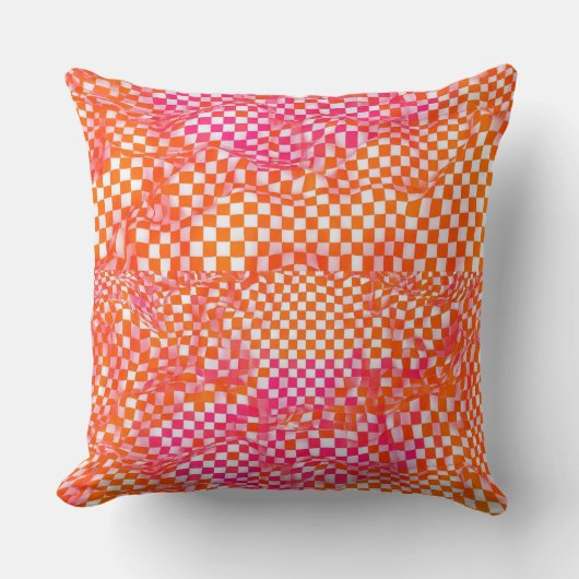 シック市松模様にな心地よい：デザインされた装飾用クッション"? クッション (正面)