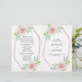 シック幾何バラゴールドフォイル結婚フローラ (スタンド正面)