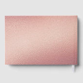 シック幾何バラゴールドフォイル結婚フローラ ゲストブック (裏面)