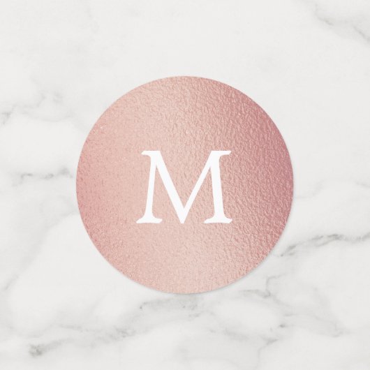 シック幾何バラゴールドフォイル結婚フローラ コンフェッティ (スモール正面)