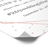 シック幾何バラゴールドフォイル結婚フローラ ポスター (角)