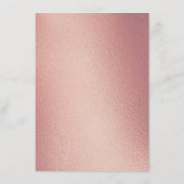 シック幾何バラゴールドフォイル結婚フローラ メニュー (裏面)