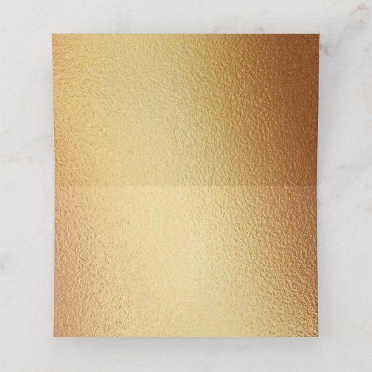 シック幾何学的ゴールドフォイル結婚フローラ プレイスカード (内部開封)