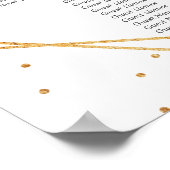 シック幾何学的ゴールドフォイル結婚フローラ ポスター (角)