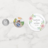 シック幾何学銀箔フローラ結婚ズ コンフェッティ (正面)