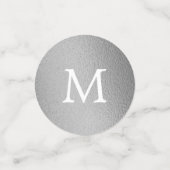 シック幾何学銀箔フローラ結婚ズ コンフェッティ (スモール正面)