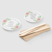 シック幾何学銀箔フローラ結婚ズ ハンドファン (組立なし)