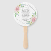 シック幾何学銀箔フローラ結婚ズ ハンドファン (裏面)