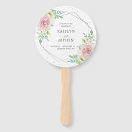 シック幾何学銀箔フローラ結婚ズ ハンドファン