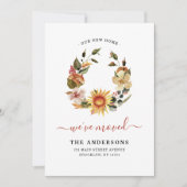 シック引っ越しました秋秋フローラリースムービング 案内状 (正面)