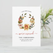 シック引っ越しました秋秋フローラリースムービング 案内状 (スタンド正面)