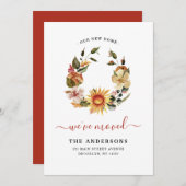 シック引っ越しました秋秋フローラリースムービング 案内状 (正面/裏面)