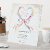 シック彼女は結び目ピンクボウプロセッコバー 台座サイン (インサイチュ)