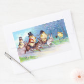 シック復活祭に乗る 長方形シール (封筒)