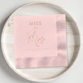 シック恋しく思to Mrsブライダルシャワーバラ金ゴールド 箔ナプキン