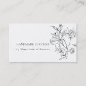 シック手作りエレガント白黒名刺 名刺 (正面)