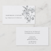 シック手作りエレガント白黒名刺 名刺 (正面/裏面)