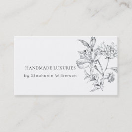 シック手作りエレガント白黒名刺 名刺